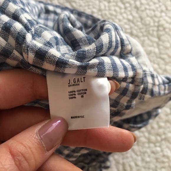 NWT Brandy Melville sample blue white checker Dena - Picture 4 of 7